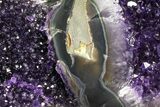 Amethyst Geode With Metal Stand - Uruguay #152385-2